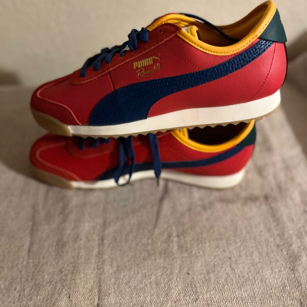 Puma Roma '68 New Heritage Red-Blue-Orange Sneaker's Sz 9.5 - Picture 13 of 15